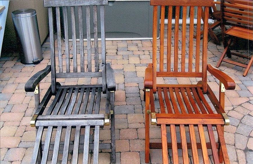Chaise longue de patio (Avant-Après)